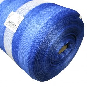 Malla Sombra Franjeada 65% de 4,2 × 100 m Azul/Blanco